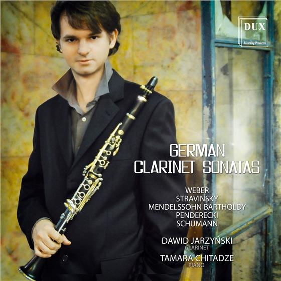 Krzysztof Penderecki (*1933), Robert Schumann (1810-1856), Carl Maria von Weber (1786-1826), Dawid Jarzynki, … - German Clarinet Sonatas - Deutsche Klarinettensonaten - Grand Duo concertant op. 48, Stücke für Klarinette solo Nr. 1-3, Sonate für Klarinette und Klavier Es-Dur, Miniaturen Nr. 1-3 (für Klarinette und Klavier), Fantasiestücke op. 73 Nr. 1-3 (für Klarinette und Klavier),