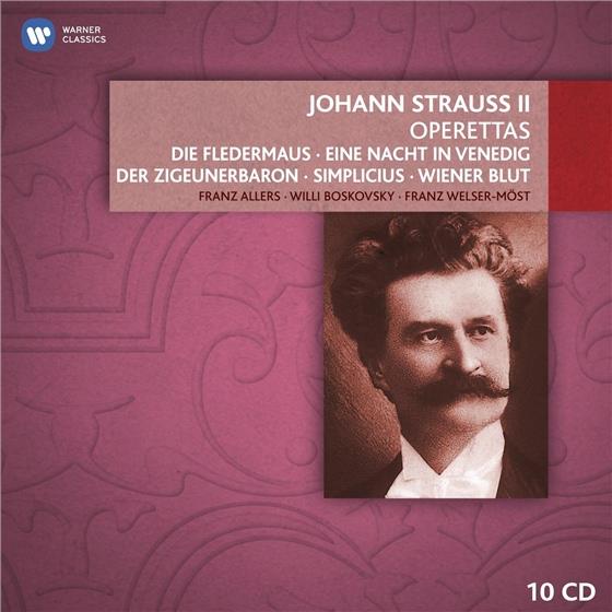 Various & Johann Strauss II (1825-1899) (Sohn) - Operetten - Operettas 10 CDs