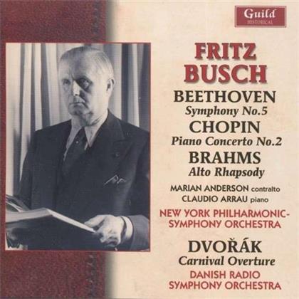 Marian Anderson, Ludwig van Beethoven (1770-1827), Fr&eacute;d&eacute;ric Chopin (1810-1849), Johannes Brahms (1833-1897), &hellip; - Symphony 5 / Piano Concerto 2 / Carnival Overture - 1950