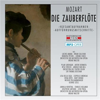Lucine Amara, Jerome Hines, Roberta Peters, Sir Thomas Beecham, &hellip; - Die Zauberfl&ouml;te - Mp3 - 4 Gesamtaufnahmen - Auff&uuml;hrungsmitschnitte (2 CDs)