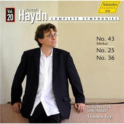 Joseph Haydn (1732-1809), Thomas Fey & Heidelberger Sinfoniker - Complete Symphonies Vol. 20 / No. 43, 25, 36