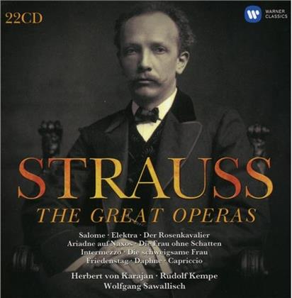 Richard Strauss (1864-1949), Rudolf Kempe, Wolfgang Sawallisch & Herbert von Karajan - Die Gro&szlig;en Opern(Ltd.Edition) (22 CDs)