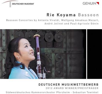 Antonio Vivaldi (1678-1741), Wolfgang Amadeus Mozart (1756-1791), Andr&eacute; Jolivet (1905-1974), Paul-Agricole G&eacute;nin, &hellip; - Bassoon - Deutscher Musikwettbewerb - 2012 Award Winner / Preistr&auml;ger