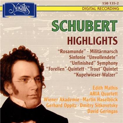 Edith Mathis, Aria Quartett, Martin Haselb&ouml;ck, Gerhard Oppitz, &hellip; - Highlights : Rosamunde, Sinfonie Nr8, Militaermarsch, Forelle, Kupelwieser-Walzer