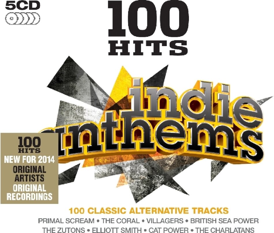 100 Hits - Various - Indie Anthems 5 CDs