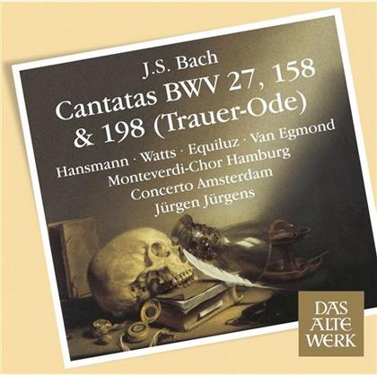 Johann Sebastian Bach (1685-1750), Hansmann Rotraud, Helen Watts, Kurt Equiluz & Max van Egmond - Cantatas - Lass, F&uuml;rstin, lass noch einen Strahl BWV198, Der Friede sei mit dir BWV158, Wer weiss, wie nahe mir mein Ende BWV27 - Das alte Werk