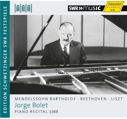 Felix Mendelssohn-Bartholdy (1809-1847), Ludwig van Beethoven (1770-1827), Franz Liszt (1811-1886) & Jorge Bolet - Bolet - Piano Recital 1988