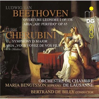 Ludwig van Beethoven (1770-1827), Luigi Cherubini (1760-1842), Bertrand de Billy, Maria Bengtsson & Orchestre de Chambre de Lausanne - Overture Leonore, Aria "Ah Perfido, Symphony D Major, Aria Vous Voyez De Vos Fils (SACD)