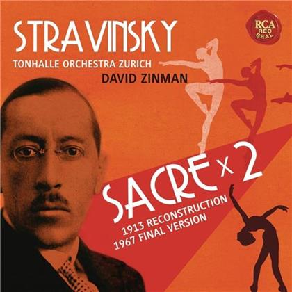 Igor Strawinsky (1882-1971), David Zinman & Tonhalle Orchester Z&uuml;rich - Le Sacre Du Printemps x 2 - Versions: 1913 Reconstruction & 1967 Final Version (2 CD)