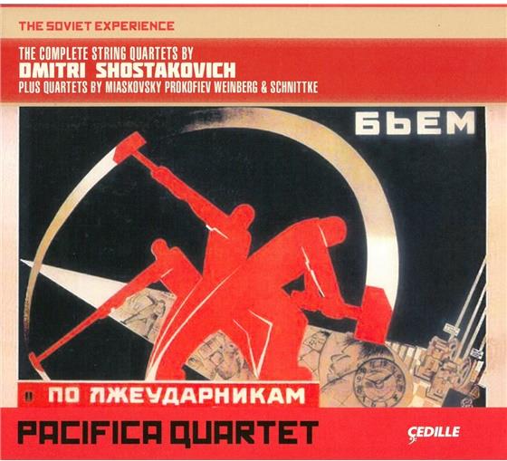 Pacifica Quartet, Dimitri Schostakowitsch (1906-1975), Alfred Schnittke (1934-1998), Serge Prokofieff (1891-1953), … - Sämtliche Streichquartette 8 CDs