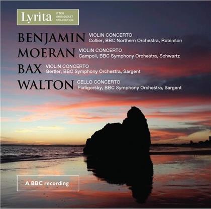 Derek Collier Alfredo Campoli (vl) BBC Symphony, Arthur Benjamin (1893-1960), Ernest John Moeran (1894-1950), Arnold Bax (1883-1953), Sir William Walton (1902-1983), &hellip; - British Violin & Cello Concertos (2 CDs)