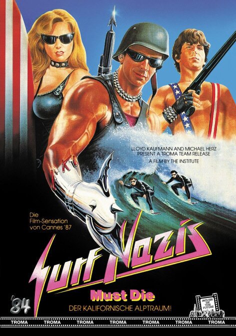 Surf Nazis Must Die (1987) Cover B, Kleine Hartbox, Tromedition, Uncut