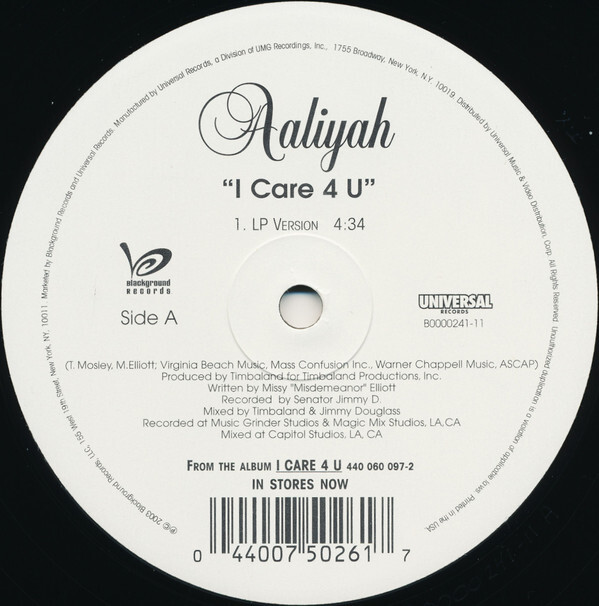 Aaliyah - I Care 4 U 12" Maxi