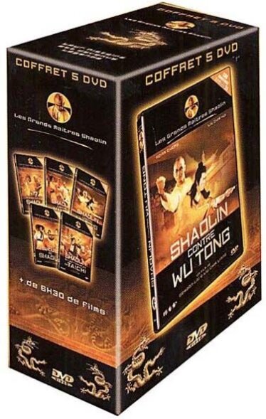 Les grands maîtres Shaolin Box, 5 DVDs