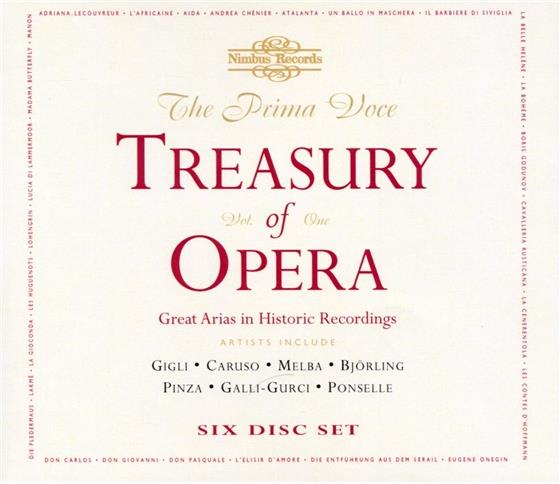Gigli, Caruso, Melba, Bjoerling & Various - Treasury Of Opera Vol. 1 6 CDs
