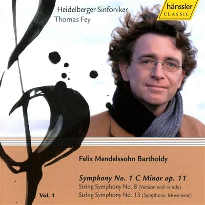 Heidelberger Sinfoniker & Felix Mendelssohn-Bartholdy (1809-1847) - Symphony 1/String Sypmpony 8+13