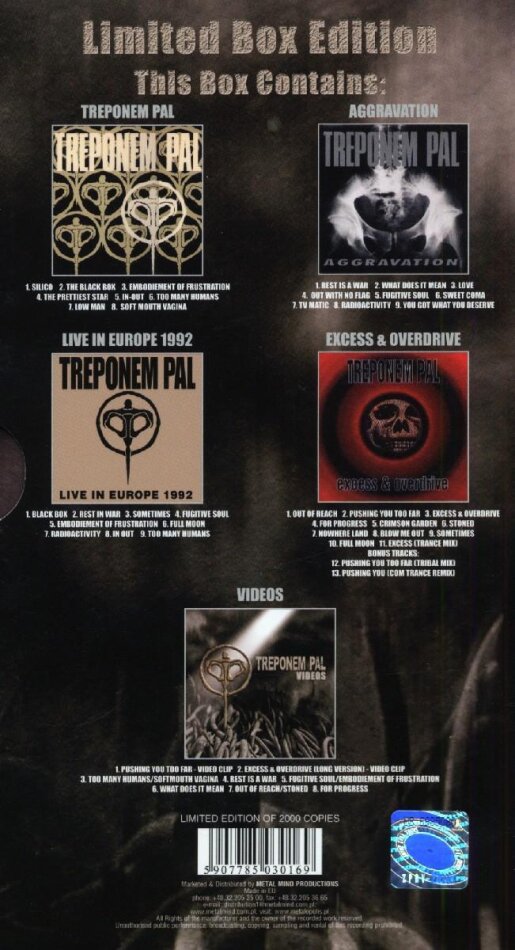 Treponem Pal - Furytales 5 CDs