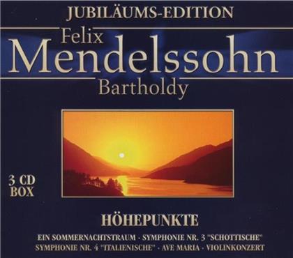 --- & Felix Mendelssohn-Bartholdy (1809-1847) - H&ouml;hepunkte (Jubil&auml;ums Edition, 3 CDs)
