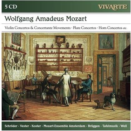 --- & Wolfgang Amadeus Mozart (1756-1791) - Violinkonzerte / Fl&ouml;tenkonzerte / (5 CDs)