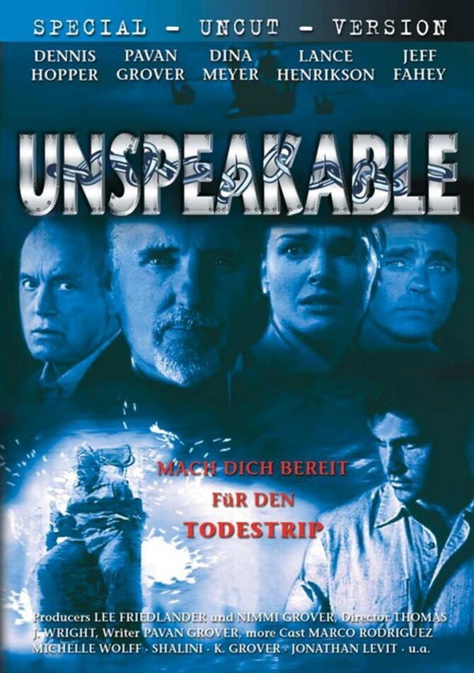 Unspeakable (2002) Special Edition, Uncut