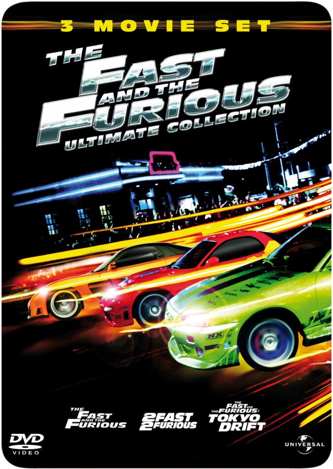 The Fast and the Furious 1-3 Steelbook, 3 DVDs