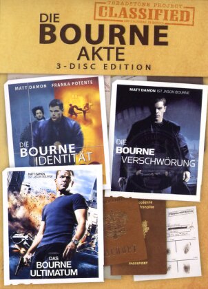 Die Bourne Akte - The Bourne Files - Bourne 1-3 (3 DVDs)