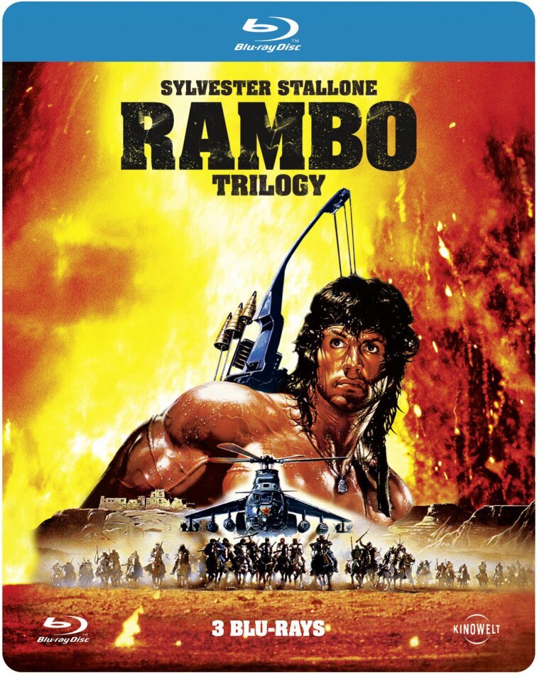Rambo Trilogie Steelbook, Uncut, 3 Blu-rays