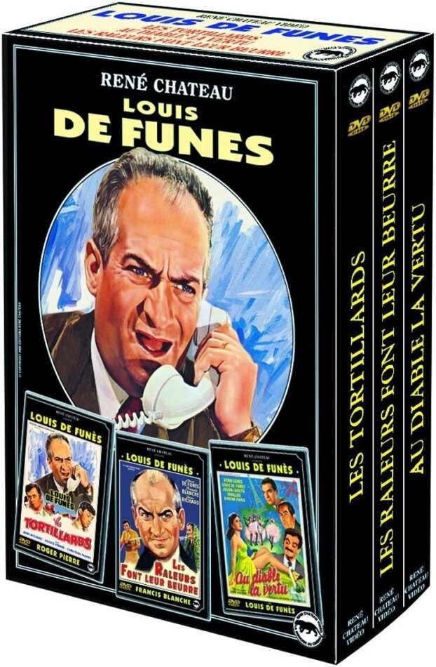 Louis de Funès - Les Tortillards / Les raleurs font leur beurre / Au diable la vertu n/b, 3 DVD