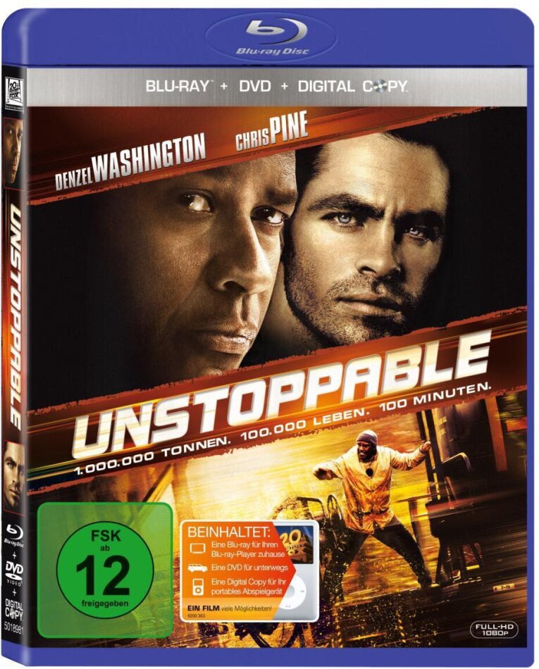 Unstoppable (2010) Blu-ray + DVD