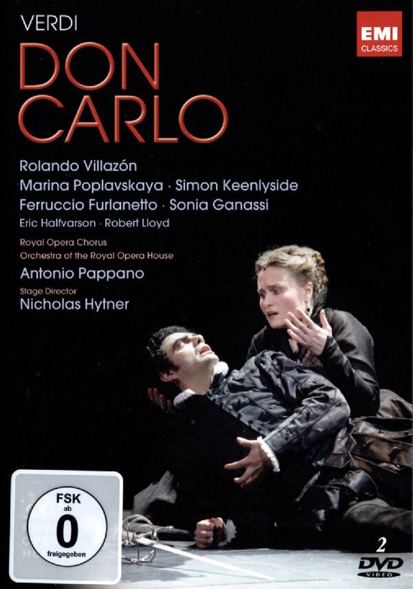 Orchestra of the Royal Opera House, Sir Antonio Pappano & Rolando Villazon - Verdi - Don Carlo Warner Classics, 2 DVDs