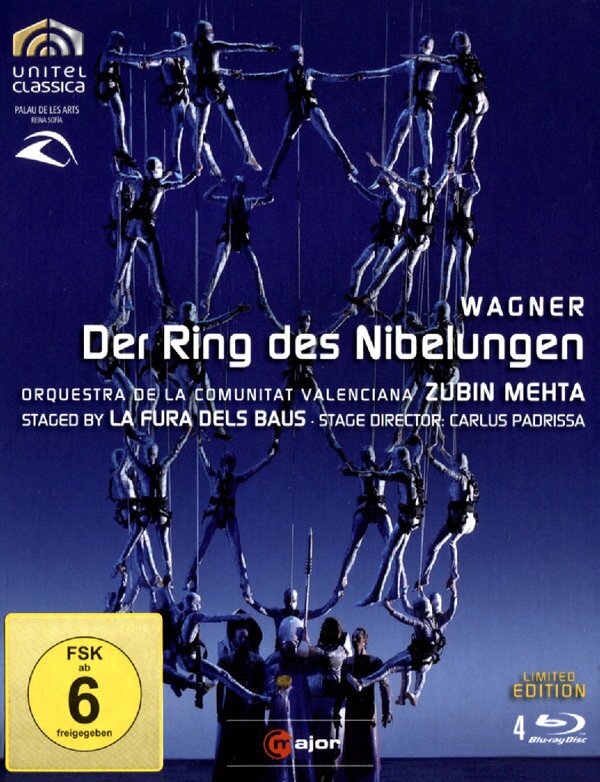 Orquestra de la Comunitat Valenciana, La Fura Dels Baus & Zubin Mehta - Wagner - Der Ring des Nibelungen C Major, Unitel Classica, 4 Blu-rays