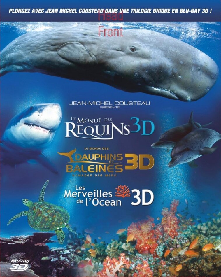 Le Monde des requins 3D / Le monde des dauphins et des baleines 3D / Les merveilles de l'Océan - (3 Disques Version 2D & 3D) Imax