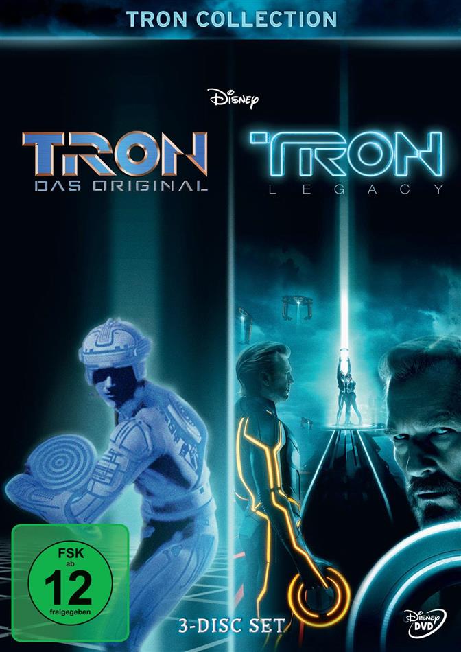 Tron 1 & 2 3 DVDs
