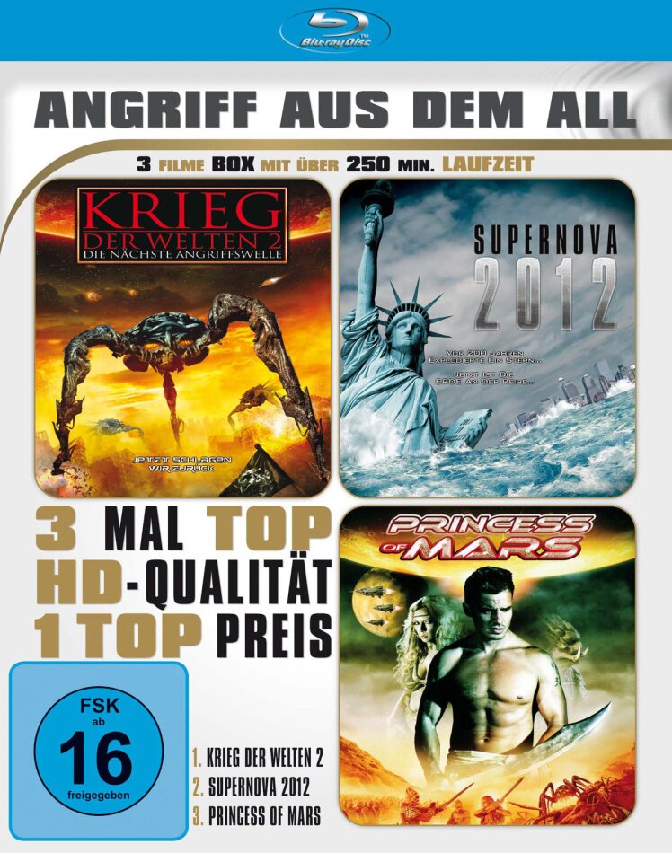 Angriff aus dem All - Krieg der Welten 2 / Supernova 2012 / Princess of Mars