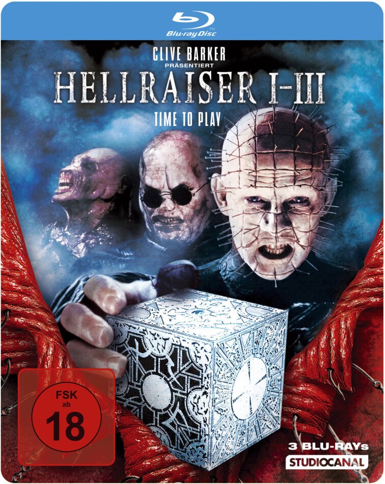 Hellraiser 1-3 Steelbook, 3 Blu-rays