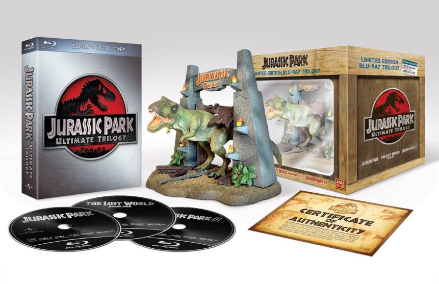 Jurassic Park Ultimate Trilogy Collector's Edition, 3 Blu-rays