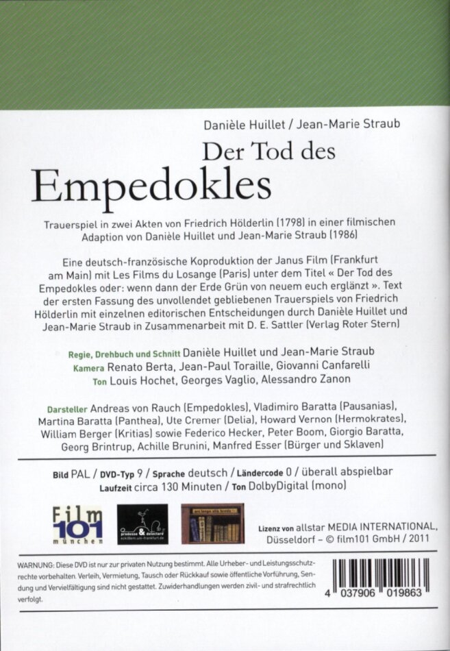 Der Tod des Empedokles