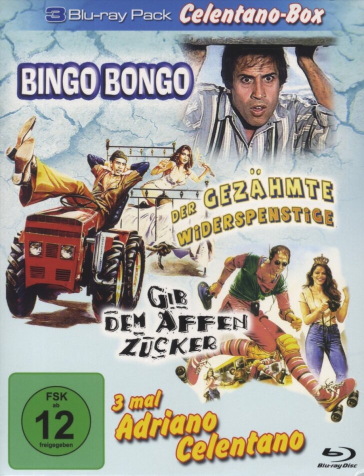 Celentano Box - Bingo Bongo/Der gezähmte Widerspenstige/Gib dem Affen Zucker 3 Blu-rays