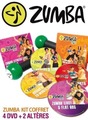 Zumba Kit Fitness - (4 DVD + 2 altères) 4 DVD