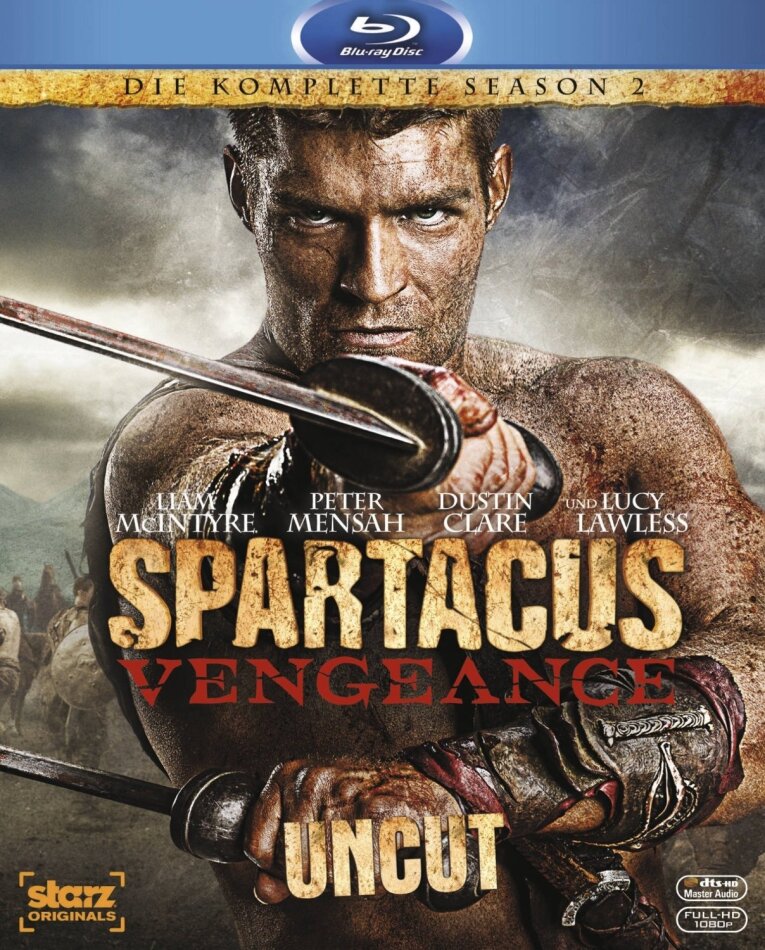 Spartacus: Vengeance - Staffel 2 Uncut, 4 Blu-rays