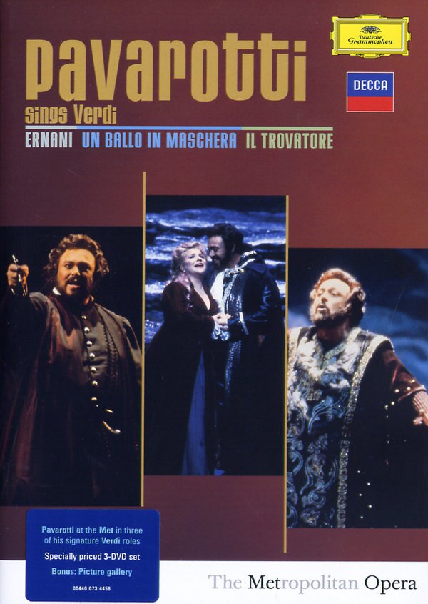 Metropolitan Opera Orchestra & Luciano Pavarotti - Sings Verdi Decca, Deutsche Grammophon, 3 DVDs