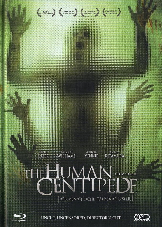 The Human Centipede - (Der menschliche Tausendfüssler) (2009) Cover A, Unzensiert, Director's Cut, Limited Edition, Mediabook, Uncut, Blu-ray + 2 DVDs