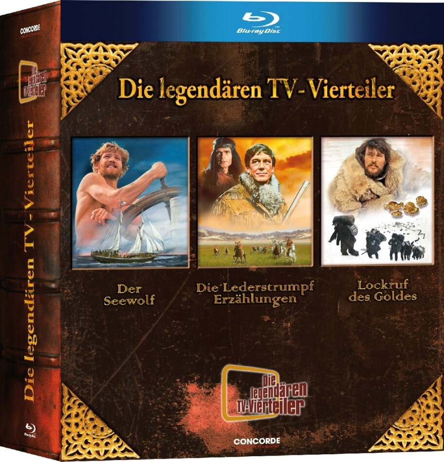 Die legendären TV-Vierteiler - Der Seewolf / Die Lederstrumpf Erzählungen / Lockruf des Goldes 3 Blu-rays