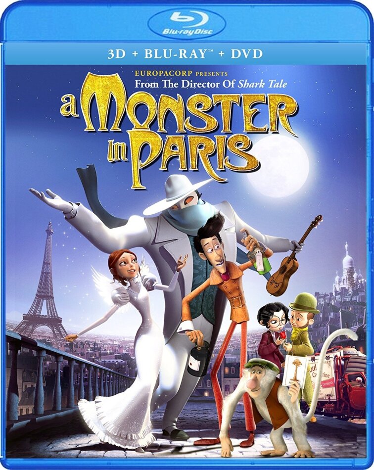 A Monster in Paris (2011) Blu-ray 3D (+2D) + Blu-ray + DVD