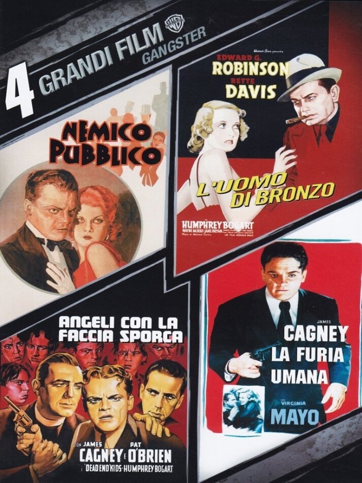 4 Grandi Film - Gangsters - Nemico Pubblico / L'Uomo di Bronzo / Angeli con la Faccia Sporca / ... s/w, 4 DVDs