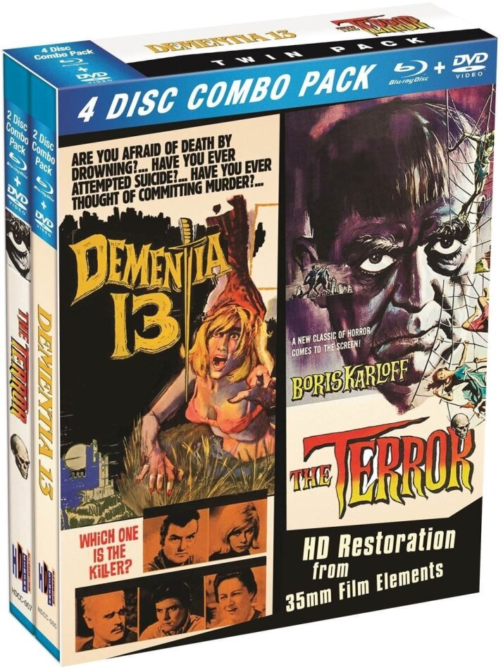 Dementia 13 / The Terror 2 Blu-rays + DVD