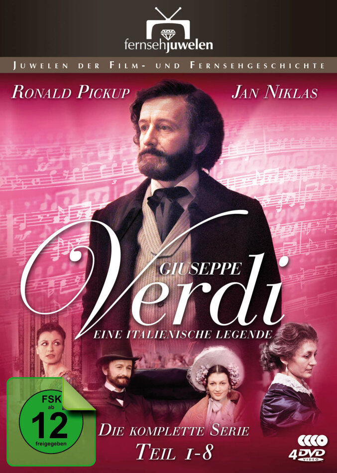 Giuseppe Verdi - Eine italienische Legende - - Die komplette Serie Teil 1-8 4 DVDs