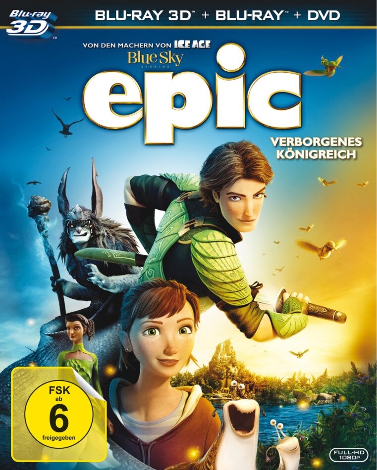 Epic - Verborgenes Königreich (2013) Blu-ray 3D (+2D) + 2 Blu-rays + DVD