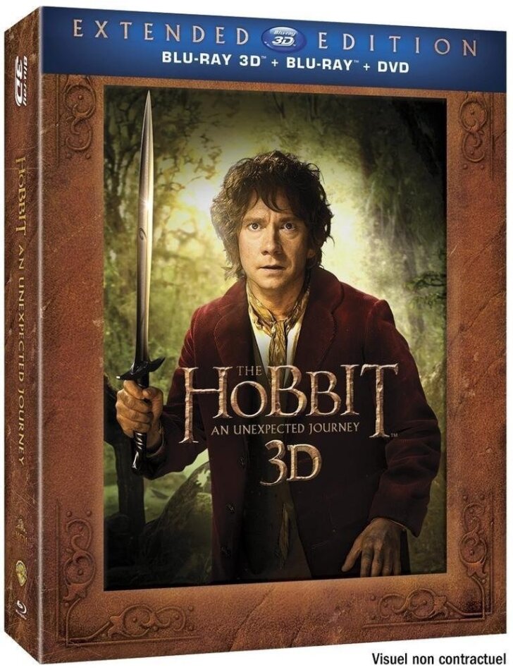 Le Hobbit - Un voyage inattendu (2012) Langfassung, Blu-ray 3D (+2D) + 2 DVDs