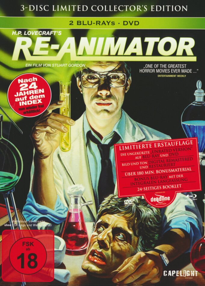 Re-Animator (1985) Limited Collector's Edition, Mediabook, 2 Blu-rays + DVD